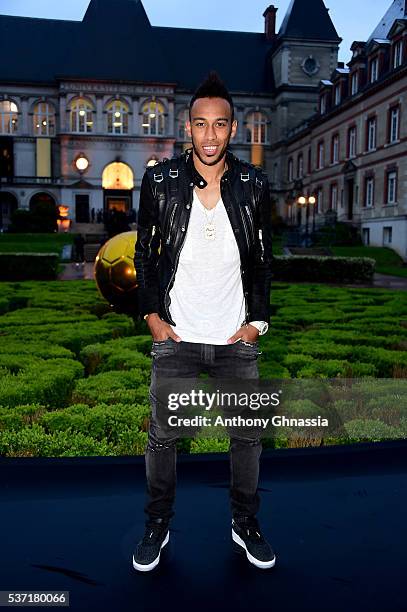 Pierre-Emerick Aubameyang attends the NikeLab X Olivier Rousteing Football Nouveau Collection Launch Party at Cite Universitaire on June 1, 2016 in...