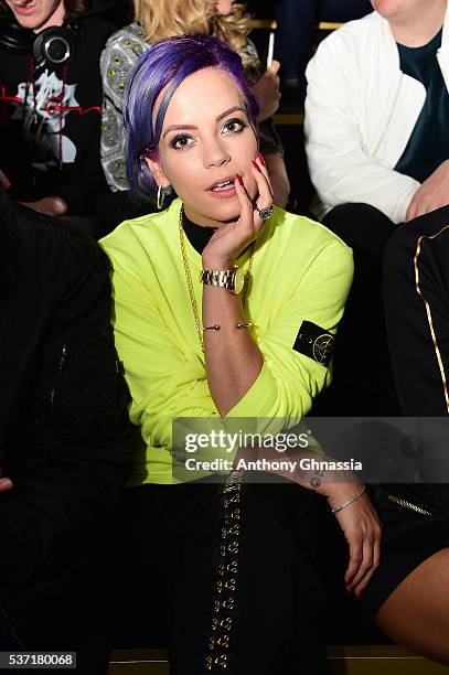 Lily Allen attends the NikeLab X Olivier Rousteing Football Nouveau Collection Launch Party at Cite Universitaire on June 1, 2016 in Paris, France.