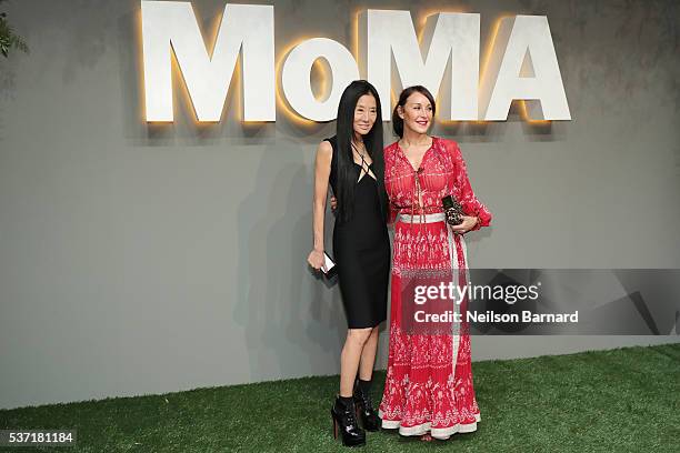 Fashion designer Vera Wang and Tamara Mellon attend the 2016 Museum of Modern Art Party in the Garden at Museum of Modern Art on June 1, 2016 in New...