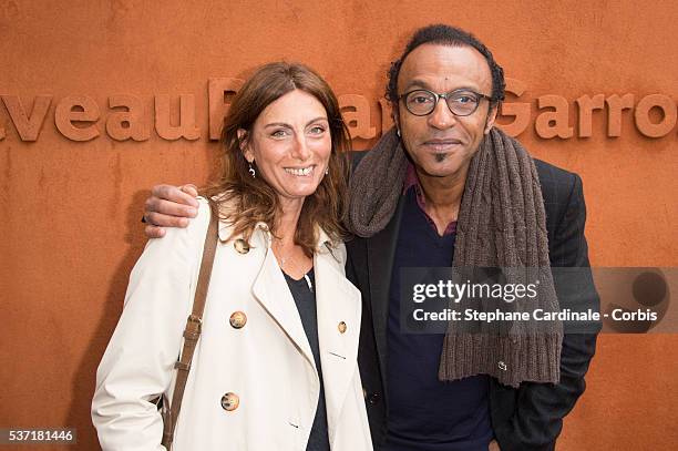 Laurence Katche and Manu Katche attend day eleven of the 2016 French Open at Roland Garros on June 1, 2016 in Paris, France.