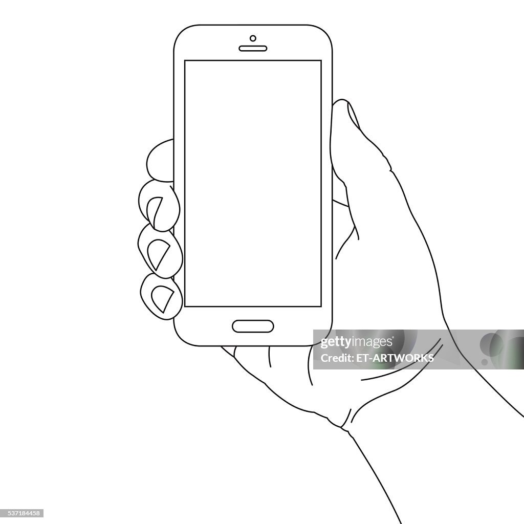 Hand Holding Smart Phone