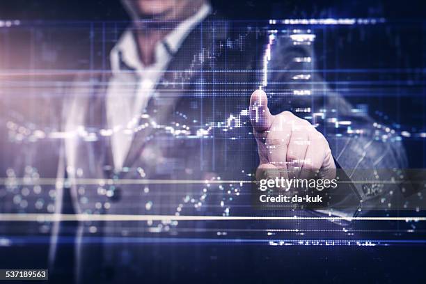 businessman working with modern computer - exchange rate stock pictures, royalty-free photos & images