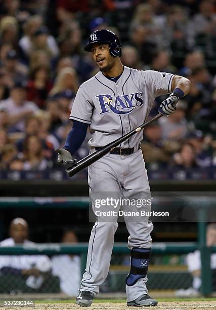 Desmond Jennings of the Tampa Bay Rays bats against the Detroit Tigers at Comerica Park on May 20, 2016 in Detroit, Michigan.