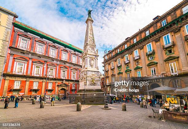 san domenico maggiore in naples, italy - spire stock pictures, royalty-free photos & images