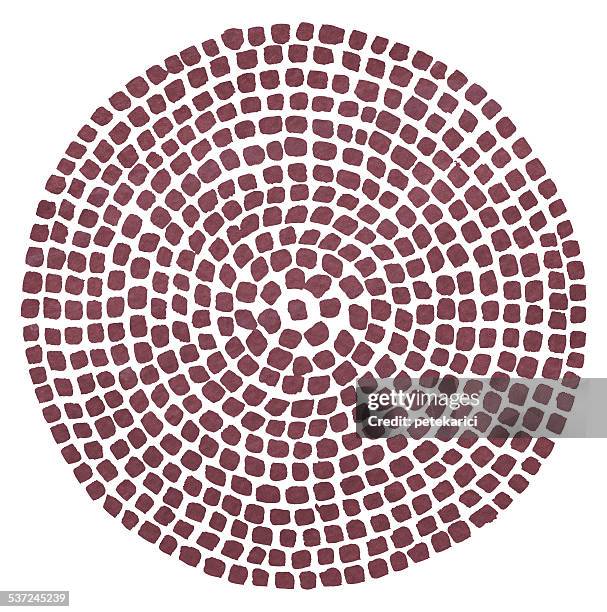 loop marsala color on paper (clipping path) - split personality stock illustrations
