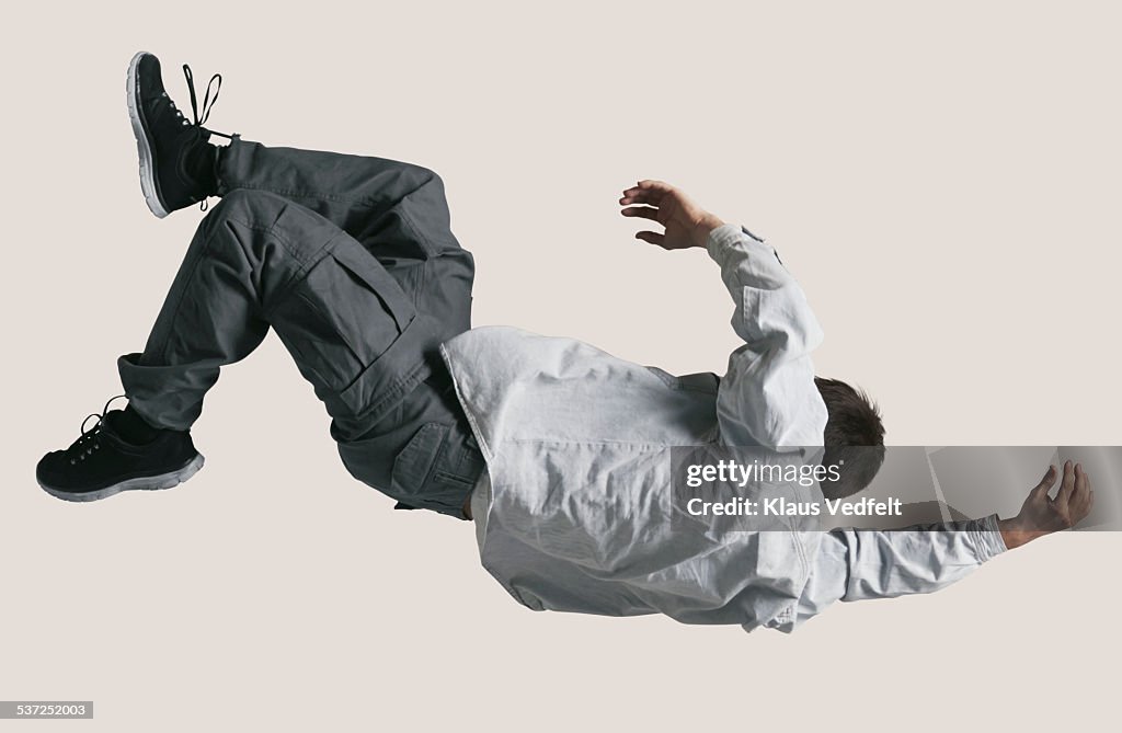 Man falling in the air