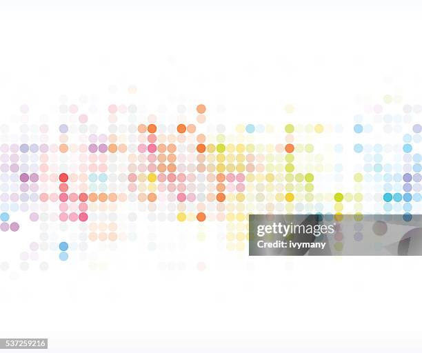 stockillustraties, clipart, cartoons en iconen met abstract color dot technology pattern background - wetenschap en techniek