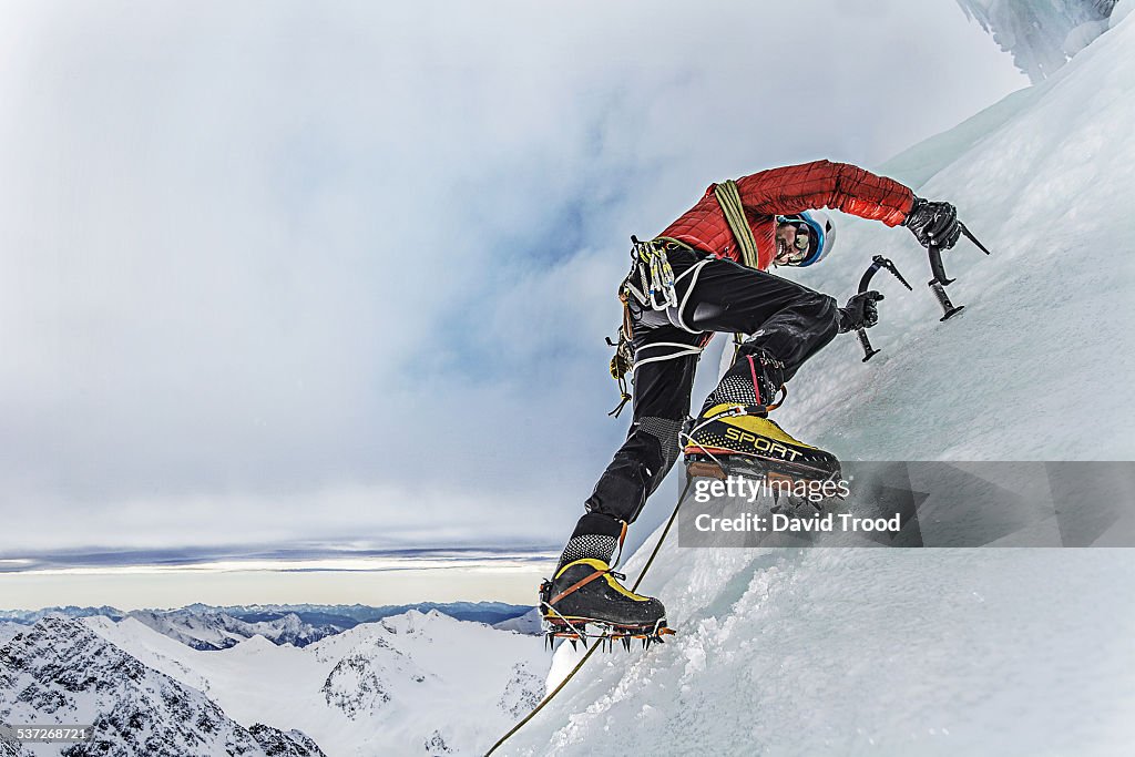 Ice climbing in the Austrian Alps