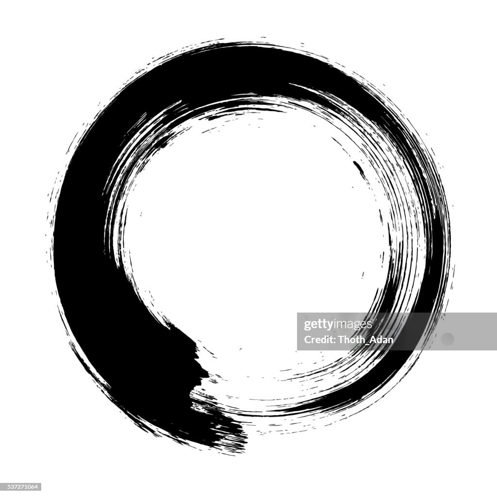 Enso – Circular pincelada (zen japonês círculo caligrafia n ° 8