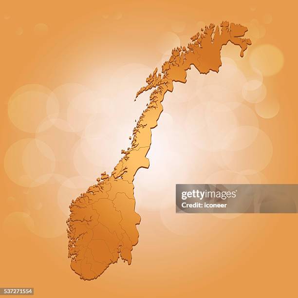 norway map on sunny background - heat map stock illustrations