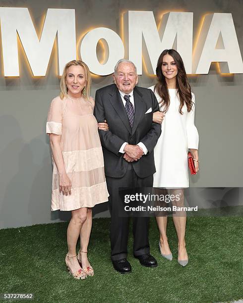 Susan Rockefeller, David Rockefeller Sr., and Ariana Rockefeller attend the 2016 Museum of Modern Art Party in the Garden at Museum of Modern Art on...