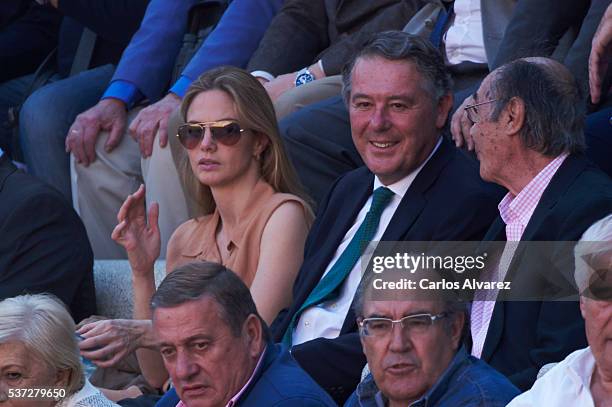 Genoveva Casanova and Jose Maria Michavila attend La Beneficiencia Bullfight at Las Ventas Bullring on June 1, 2016 in Madrid, Spain.