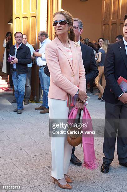 Princess Elena de Borbon attends La Beneficiencia Bullfight at Las Ventas Bullring on June 1, 2016 in Madrid, Spain.