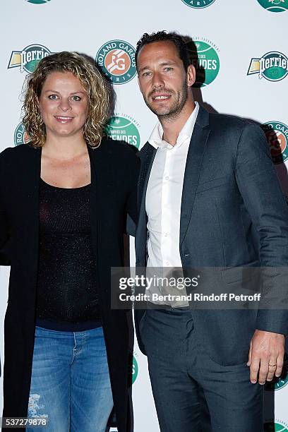 Kim Clijsters and Michael Liodra attend the Trophy of the Legends Perrier Party at Pavillon Vendome on June 1, 2016 in Paris, France.