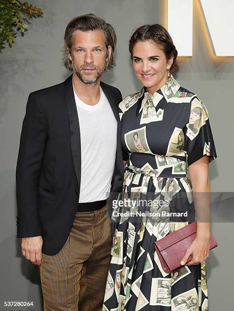 Aaron Young and Laurie Heriard-Dubreuil attend the 2016 Museum of Modern Art Party in the Garden at Museum of Modern Art on June 1, 2016 in New York...