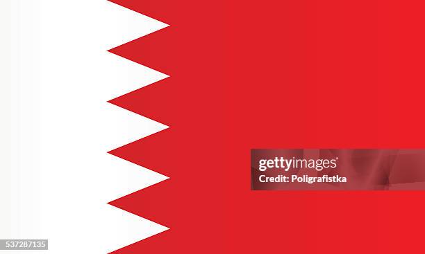 stockillustraties, clipart, cartoons en iconen met flag of bahrain - persian gulf countries