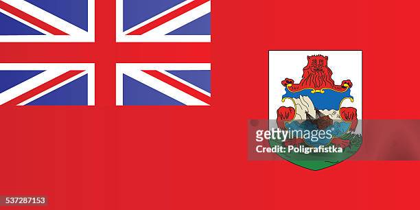 flagge von bermuda - bermudainseln stock-grafiken, -clipart, -cartoons und -symbole