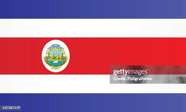 flag of costa rica - costa rica flag stock illustrations