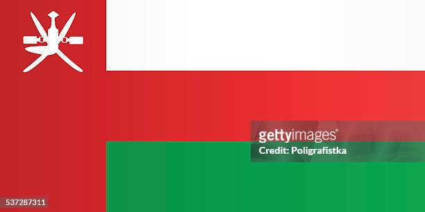 flag of oman - omani flag stock illustrations
