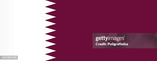 flag of qatar - qatar stock illustrations