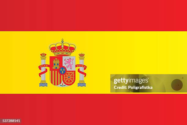 flagge von spanien  - spanische flagge stock-grafiken, -clipart, -cartoons und -symbole