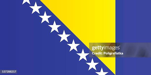 flag of bosnia and herzegovina - bosnia and hercegovina stock illustrations