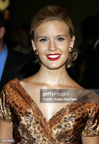 Actress Maggie Grace arrives at the 2005 World Music Awards at the Kodak Theatre on August 31, 2005 in Hollywood, California.