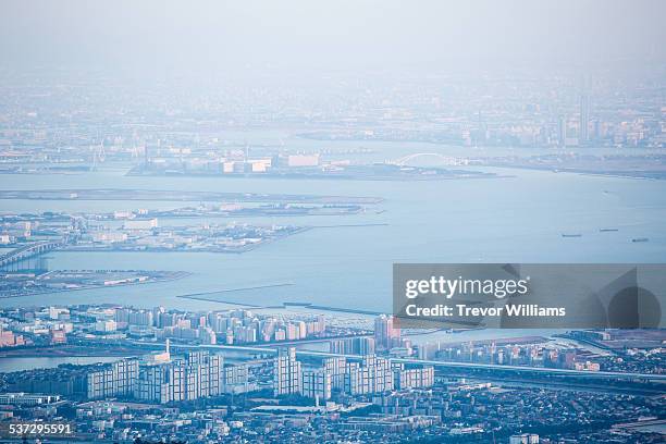 the kansai area at dusk - hyogo prefecture stock pictures, royalty-free photos & images