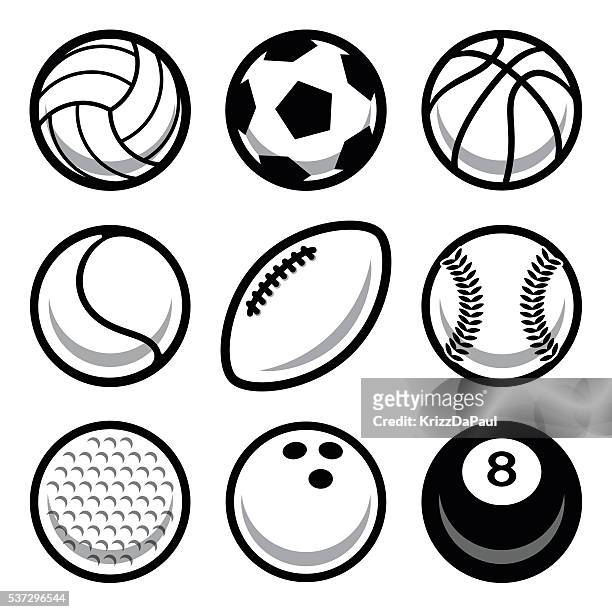 sport balls - pool ball stock illustrations