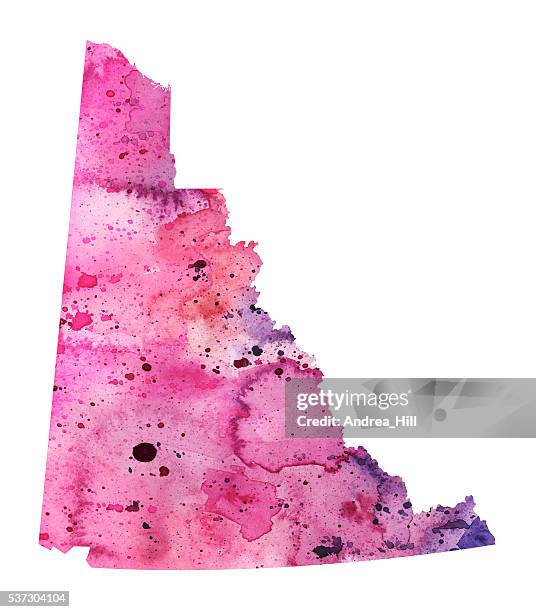 Yuk Map Yukon Territory Map Fotografías e imágenes de stock - Getty Images