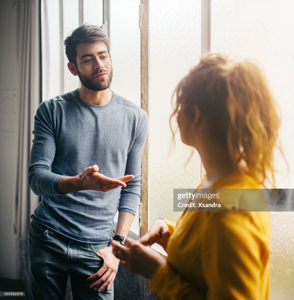 Friends talking