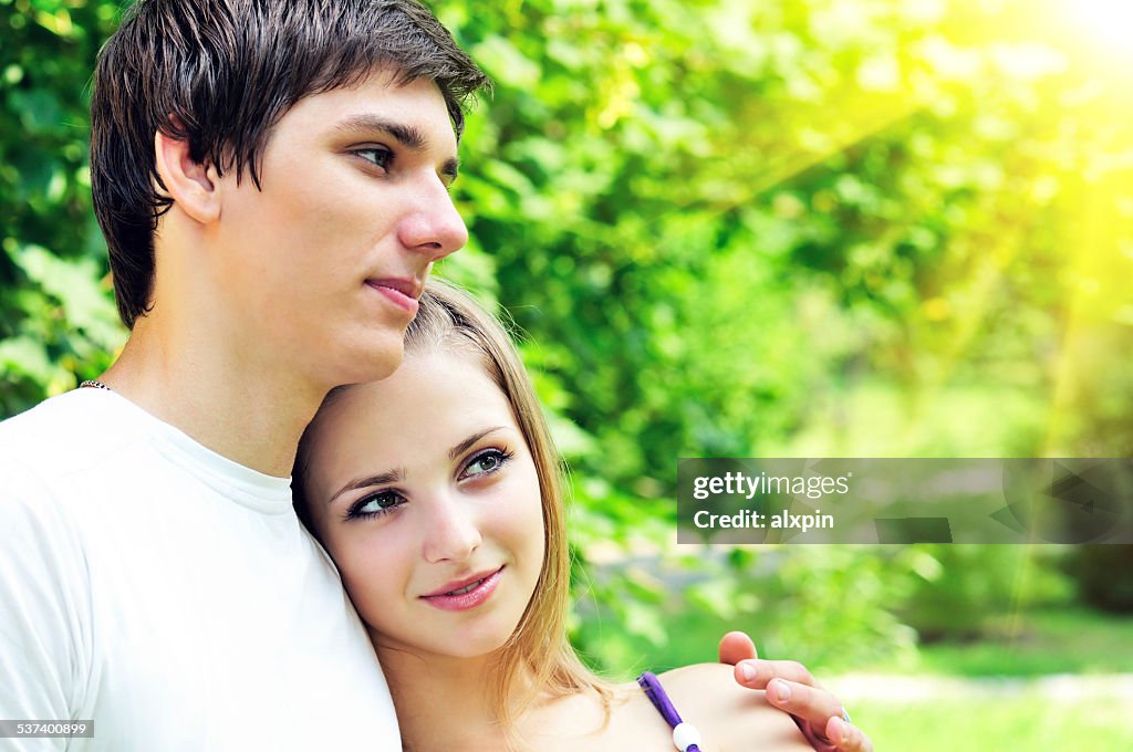 Affectionate Young Couple High-Res Stock Photo - Getty Images
