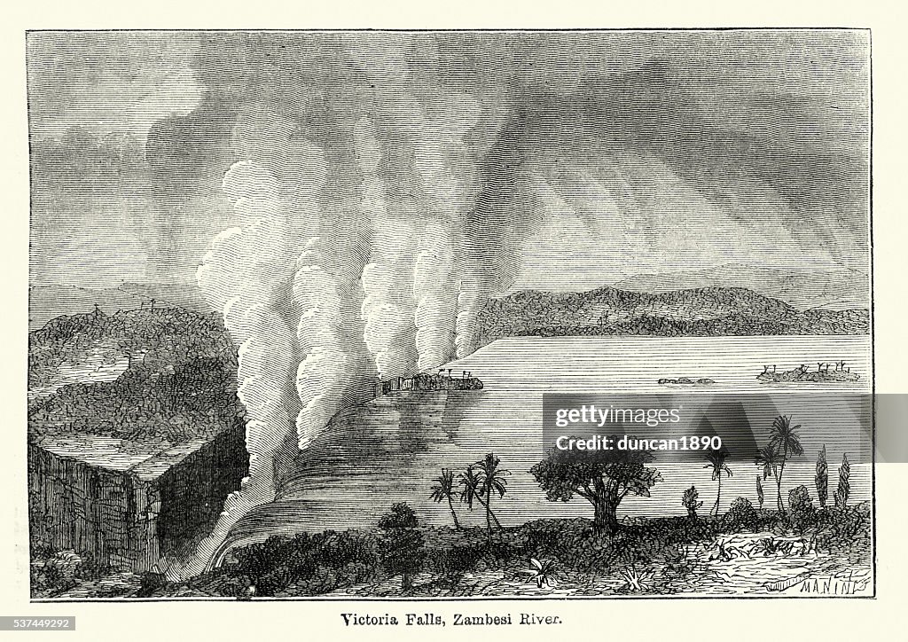 Victoria Falls, Zambesi River, 19th Century