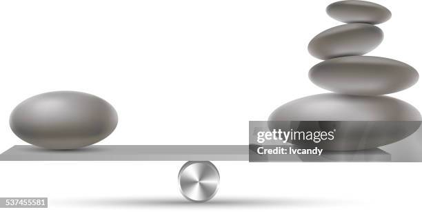 zen balance - pebbles white background stock illustrations