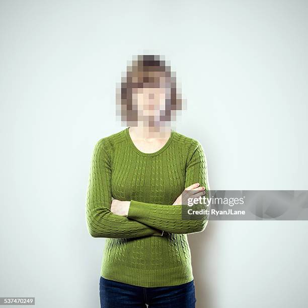 pixel personen series - pixelated face stock-fotos und bilder