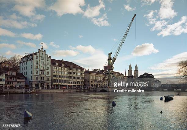 port crane, zurich - miloniro stock-fotos und bilder