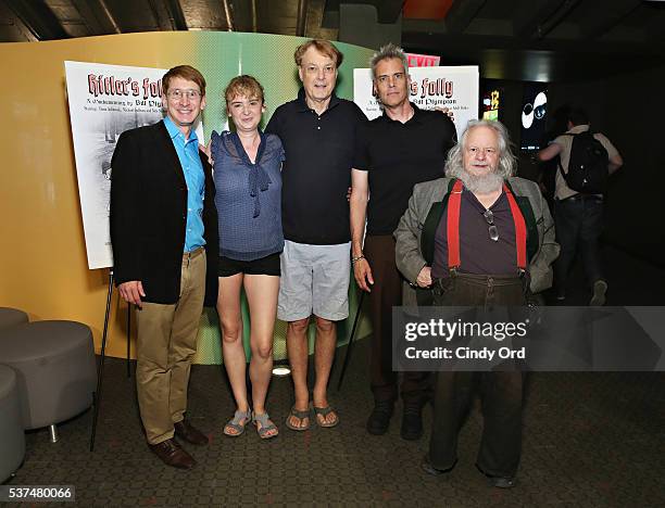 Nate Steinwachs, Sandrine Plympton, Bill Plympton, Dana Ashbrook and Michael Sullivan attend the "Hitler's Folly" New York Premiere at SVA Theatre on...