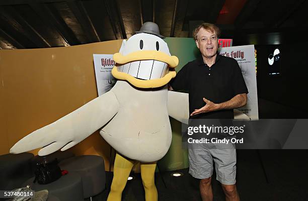 Downy Duck and director/ animator Bill Plympton attend the "Hitler's Folly" New York Premiere at SVA Theatre on June 1, 2016 in New York City.