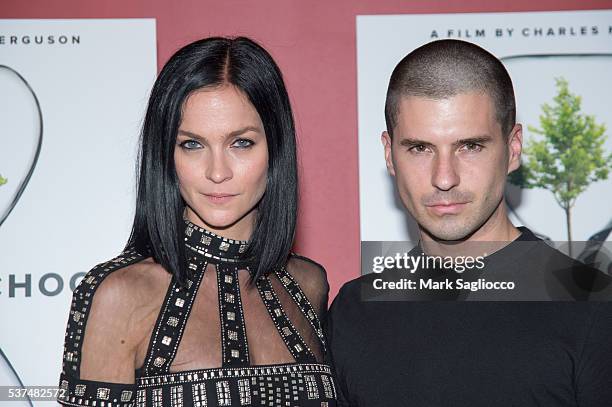 Misshapes' Leigh Lezark and Geordon Nichol attend the "Time To Choose" New York screening at Landmark's Sunshine Cinema on June 1, 2016 in New York...