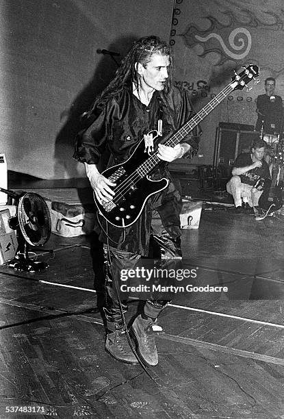 Will Sinnott of The Shamen performs on stage in Aberdeen, Scotland, United Kingdom, 1990.