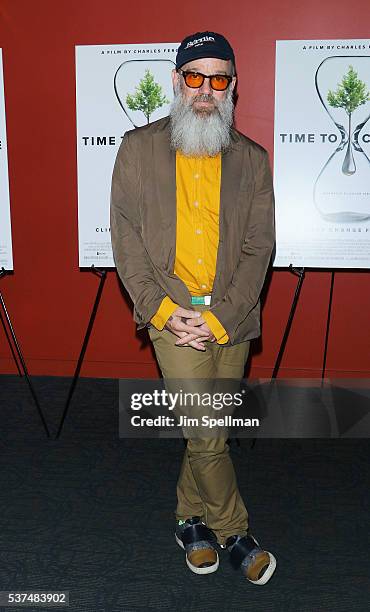 Singer/songwriter Michael Stipe attends the "Time To Choose" New York screening at Landmark's Sunshine Cinema on June 1, 2016 in New York City.