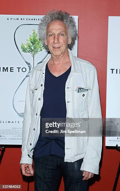 Photographer Bob Gruen attends the "Time To Choose" New York screening at Landmark's Sunshine Cinema on June 1, 2016 in New York City.