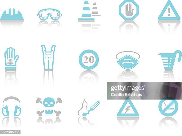 einfache blau-sicherheit - schutzbrille stock-grafiken, -clipart, -cartoons und -symbole