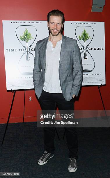 Actor Bill Heck attends the "Time To Choose" New York screening at Landmark's Sunshine Cinema on June 1, 2016 in New York City.