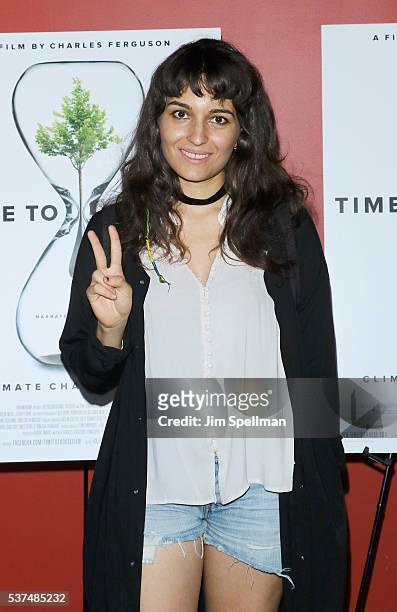 Actress Carlen Altman attends the "Time To Choose" New York screening at Landmark's Sunshine Cinema on June 1, 2016 in New York City.