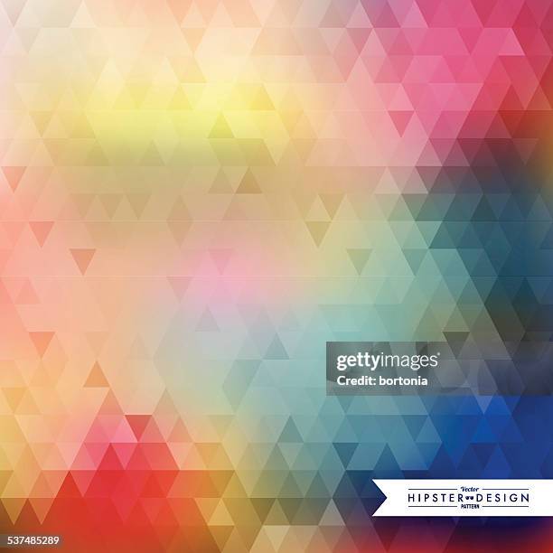trendy abstract faceted geometric hipster background - vector faceted background stock illustrations