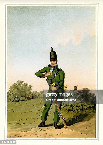 rifeman of the north york militia - sa sports illustrated stock illustrations