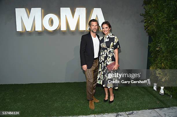 Artist Aaron Young and Laure Heriard-Dubreuil attend the 2016 Museum of Modern Art Party in the Garden at Museum of Modern Art on June 1, 2016 in New...