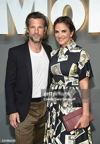 Artist Aaron Young and Laure Heriard-Dubreuil attend the 2016 Museum of Modern Art Party in the Garden at Museum of Modern Art on June 1, 2016 in New...