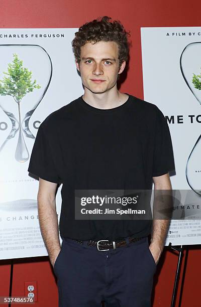 Actor Ben Rosenfield attends the "Time To Choose" New York screening at Landmark's Sunshine Cinema on June 1, 2016 in New York City.